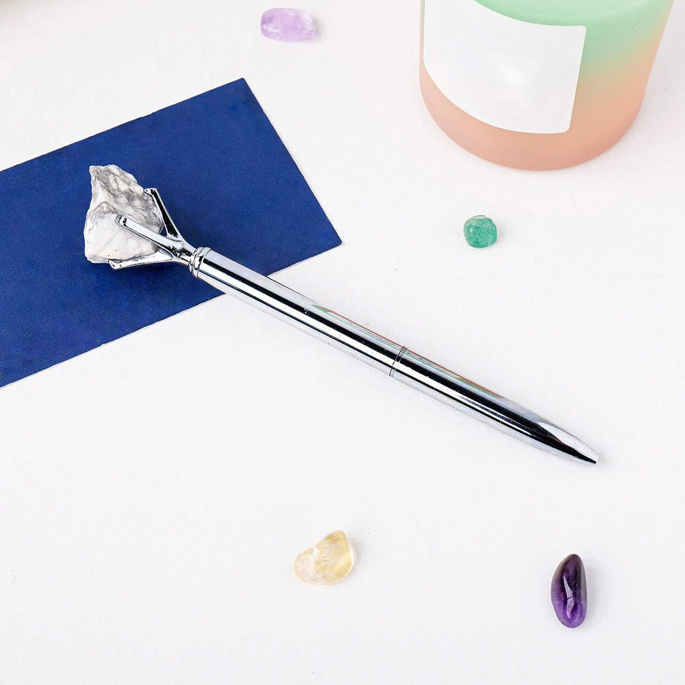 Stylo de manifestation de pierre brute Olivenorma Décoration de pierres précieuses