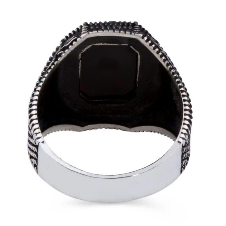 Bague en onyx noir pour homme Olivenorma « Reign Of Power »