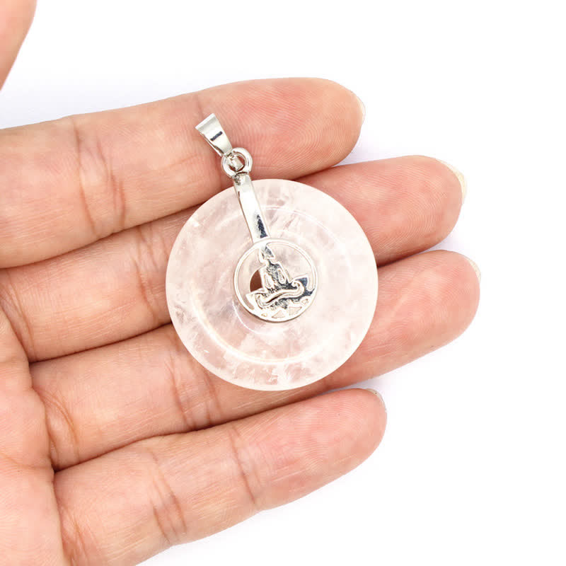 Collier Arbre de vie avec boucle de paix en cristal naturel Olivenorma