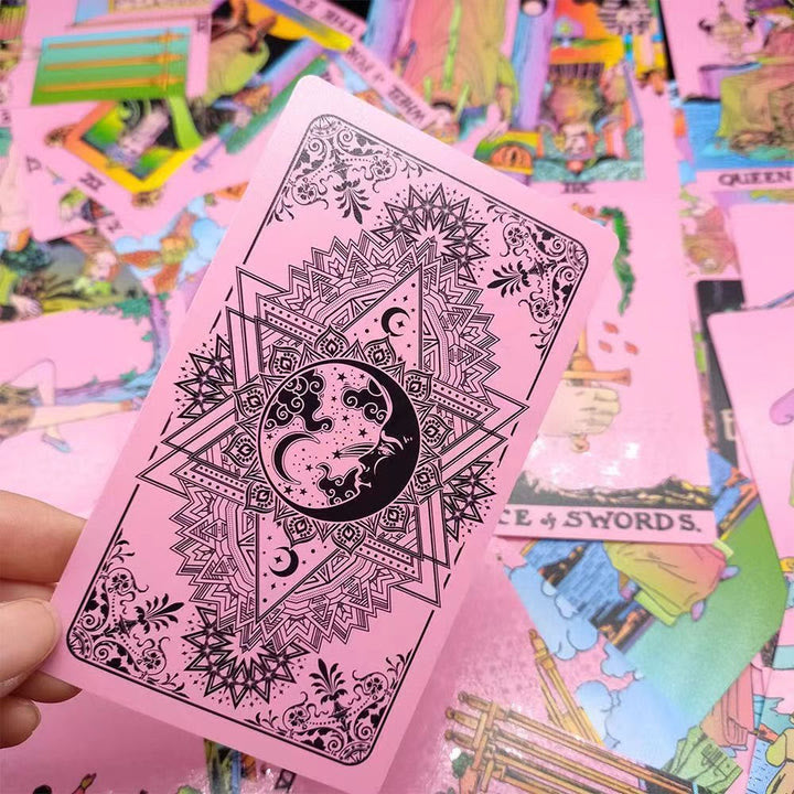 Cartes de tarot en plastique PVC imperméables roses Olivenorma 78ps
