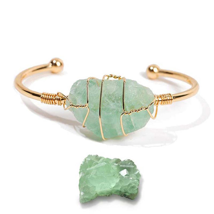 Bracelet irrégulier en aventurine verte