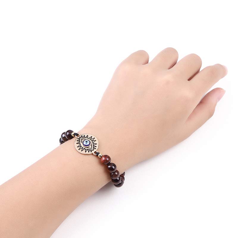 Bracelet de protection contre le mauvais œil œil de tigre