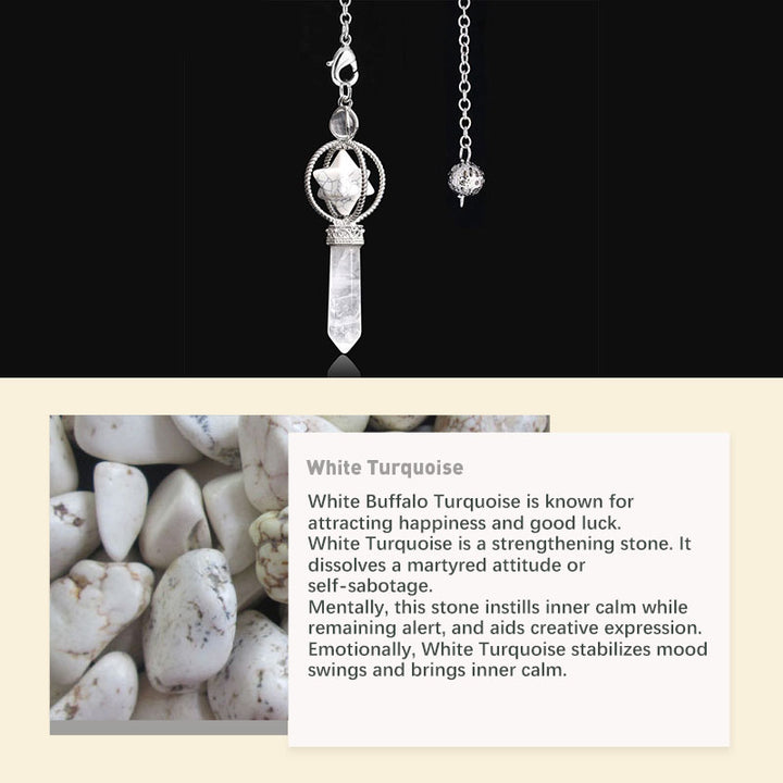 Pendule en pierre de cristal naturel
