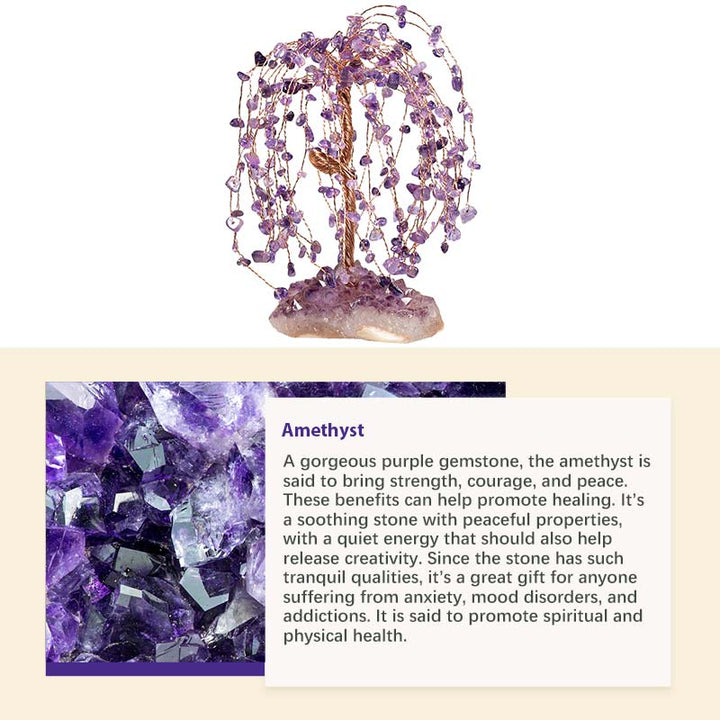 Arbre Feng Shui en pierre de cristal naturel Olivenorma