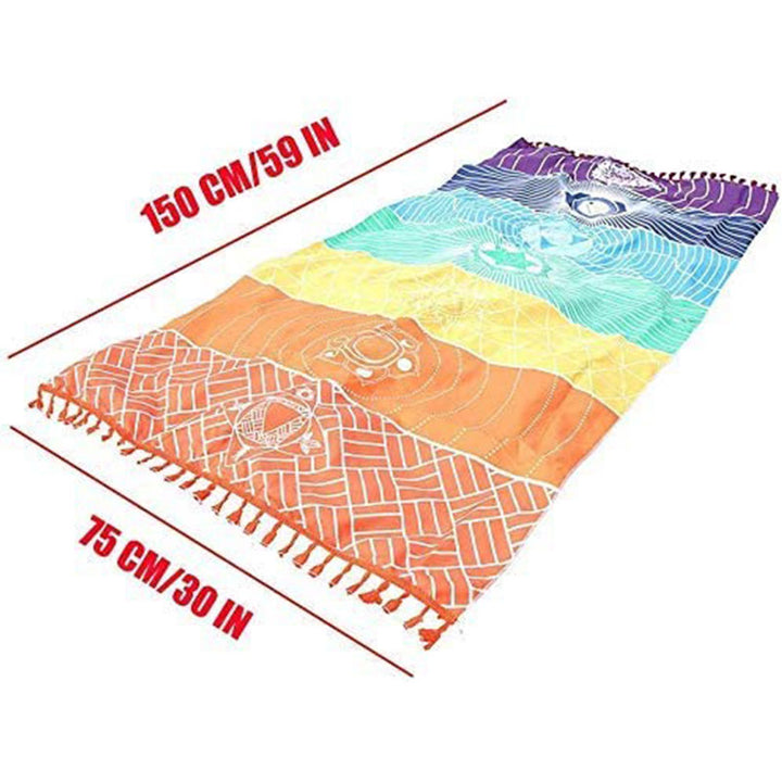 Tapis de yoga arc-en-ciel Chakra Olivenorma