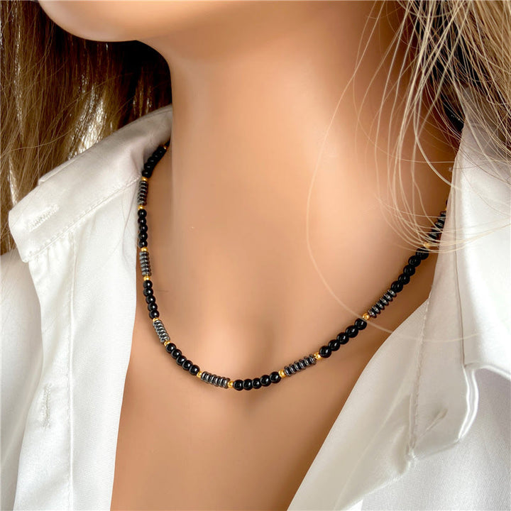 Collier Olivenorma en pierres précieuses et hématite