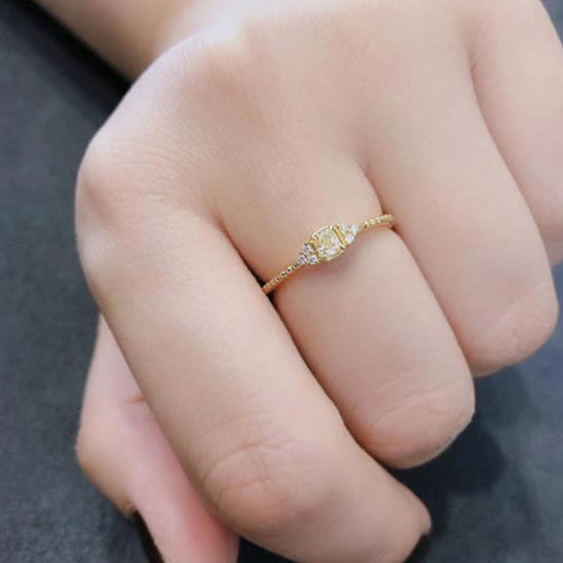 Bague délicate en citrine naturelle Olivenorma