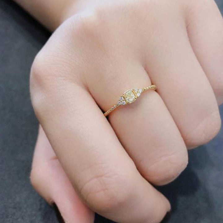 Bague délicate en citrine naturelle Olivenorma