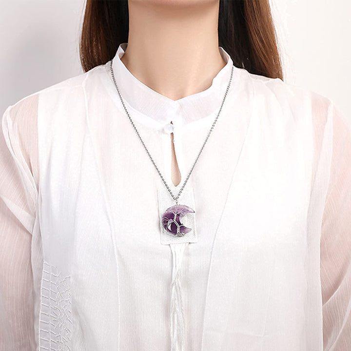 Collier Chakra Lune Naturel Olivenorma