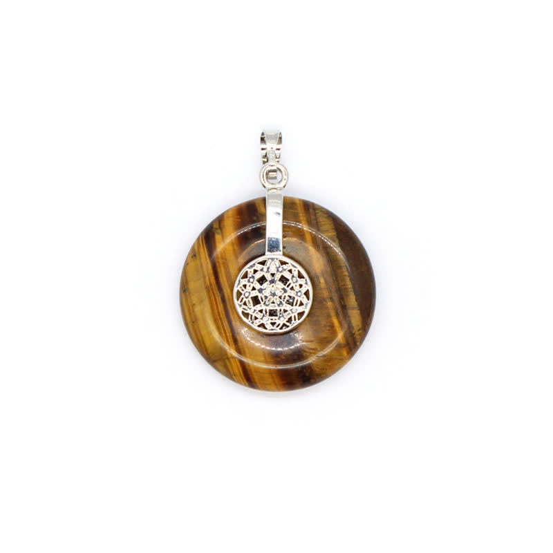 Collier Arbre de vie avec boucle de paix en cristal naturel Olivenorma