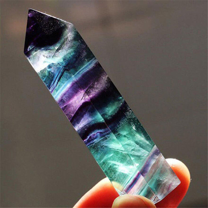 Baguettes de cristal Reki en croûte naturelle de fluorite
