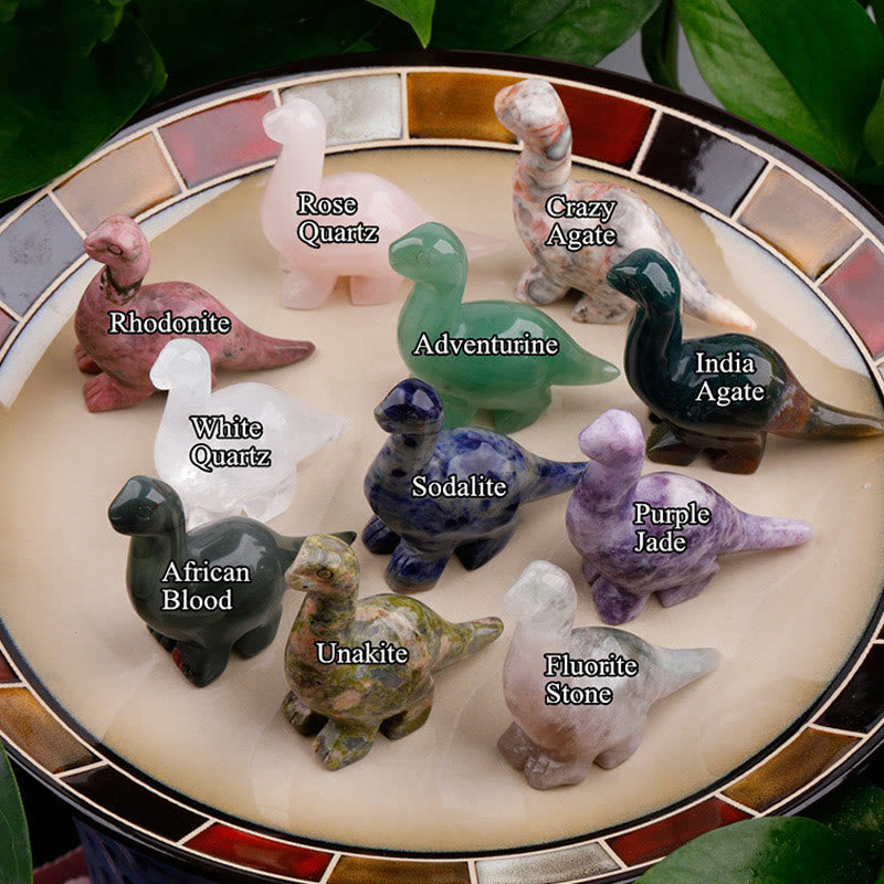 Olivenorma 2,5 pouces Cristal Dinosaure Home Doctor Décoration en pierres précieuses