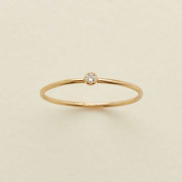 Bague fine de naissance Olivenorma avec pierre de naissance pour 12 mois