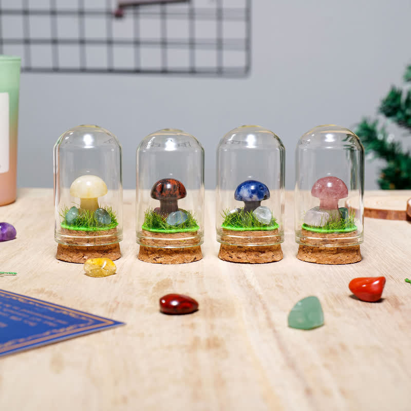 Couvercle en verre Olivenorma Décoration champignon en cristal naturel