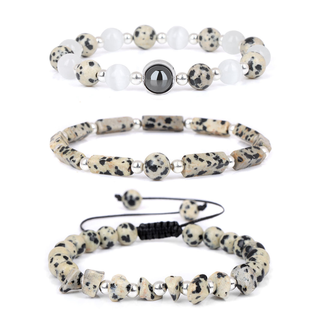 Bracelet en cristal naturel Olivenorma « Healing Wishes » en 3 pièces