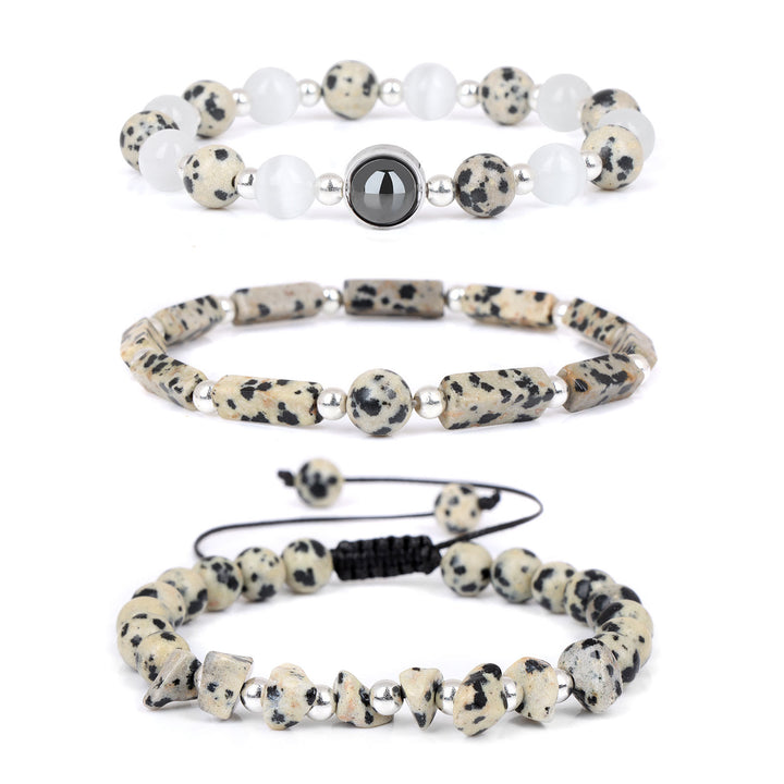 Bracelet en cristal naturel Olivenorma « Healing Wishes » en 3 pièces