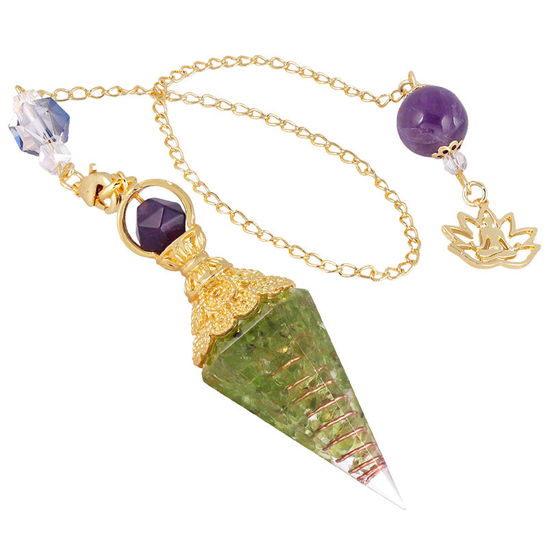 Pendule en pierre de cristal naturel