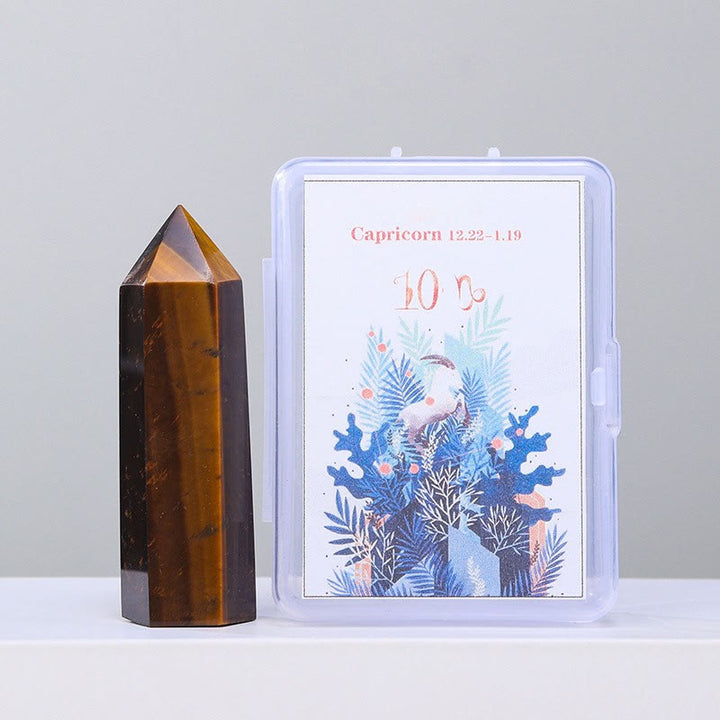 Ensemble de baguettes en cristal naturel Olivenorma, ornement en forme de douze constellations