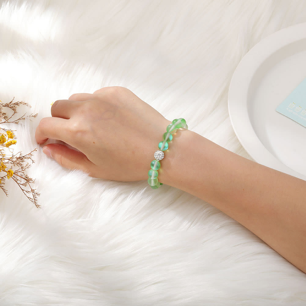 Bracelet Olivenorma en perles de verre et cristal de zircon