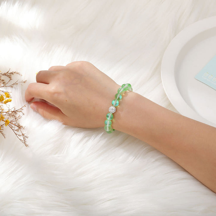 Bracelet Olivenorma en perles de verre et cristal de zircon