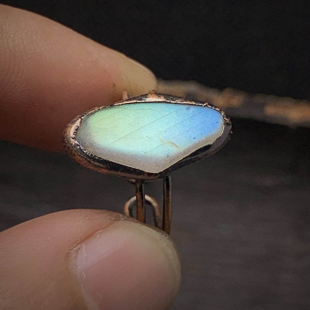 Bague ajustable en pierre brute irrégulière naturelle Olivenorma avec douze pierres de naissance