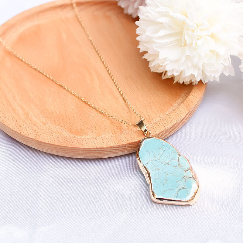Collier délicat en turquoise irrégulière Olivenorma
