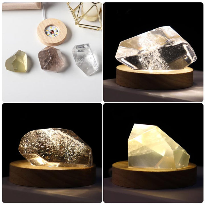 Lampe USB en cristal naturel Olivenorma