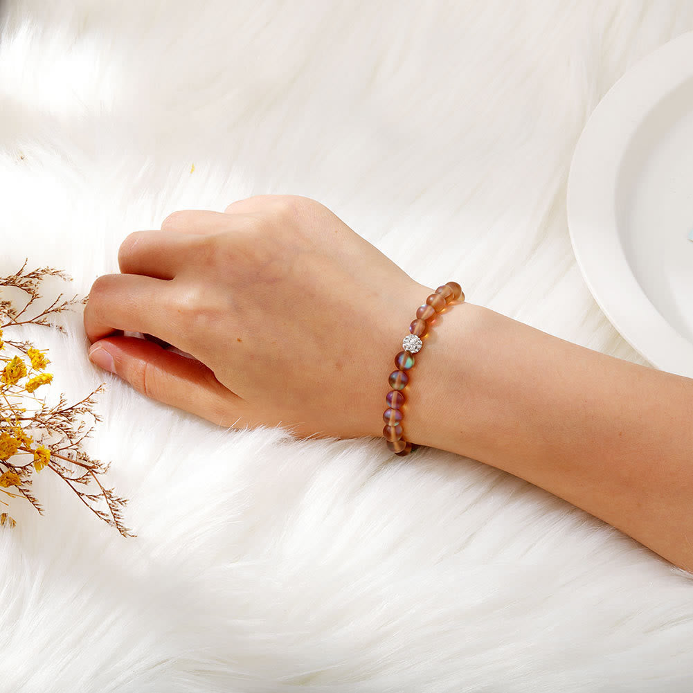 Bracelet Olivenorma en perles de verre et cristal de zircon