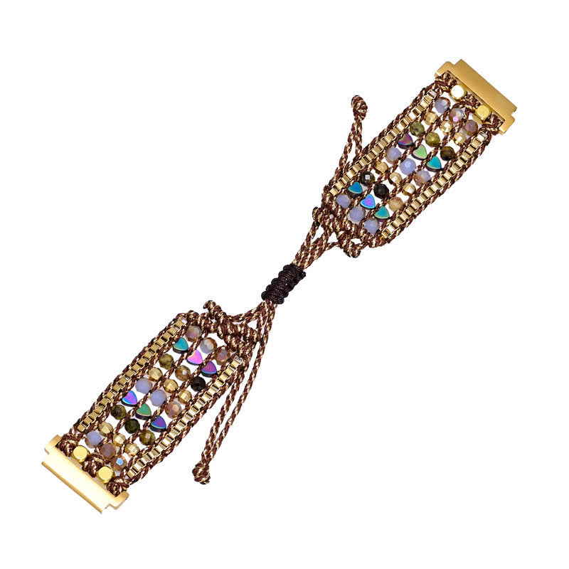 Bracelet Samsung tressé en perles de cristal hématite Olivenorma