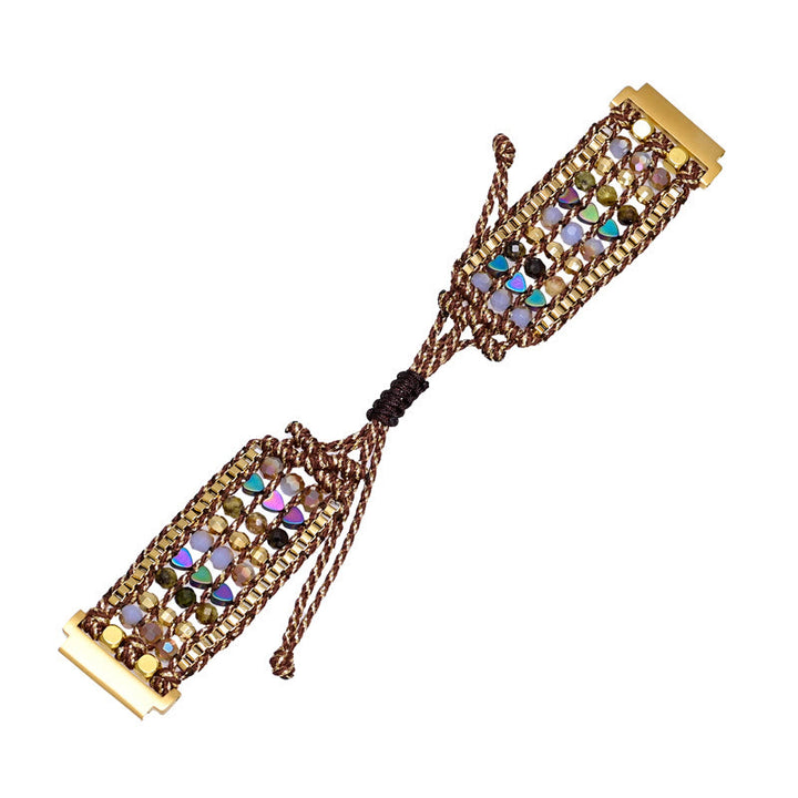 Bracelet Samsung tressé en perles de cristal hématite Olivenorma