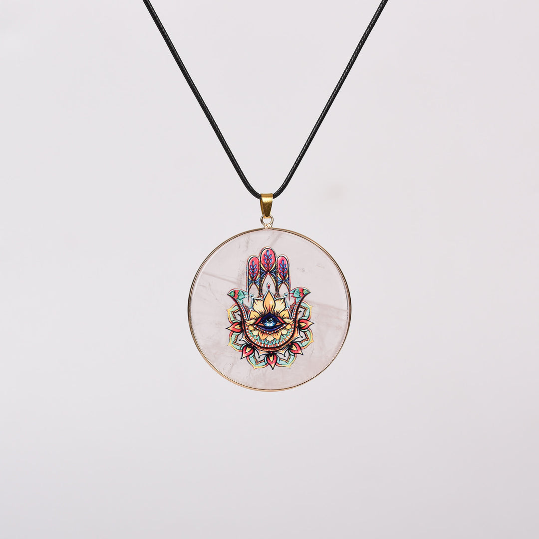 Collier Arbre de Vie en Cristal Hamsa Chakra Olivenorma