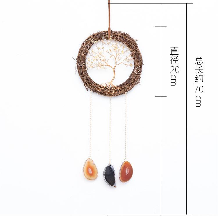en agate Olivenorma Arbre de vie Ornement de Pendentif vigne d'arbre