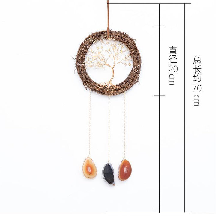 en agate Olivenorma Arbre de vie Ornement de Pendentif vigne d'arbre
