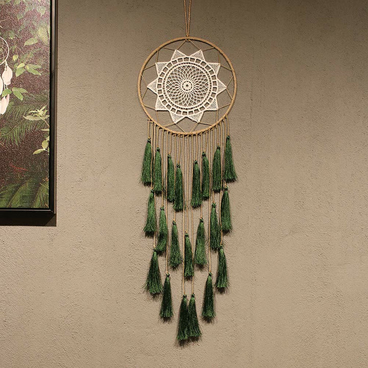 Pendentif attrape-rêves en dentelle tressée Olivenorma