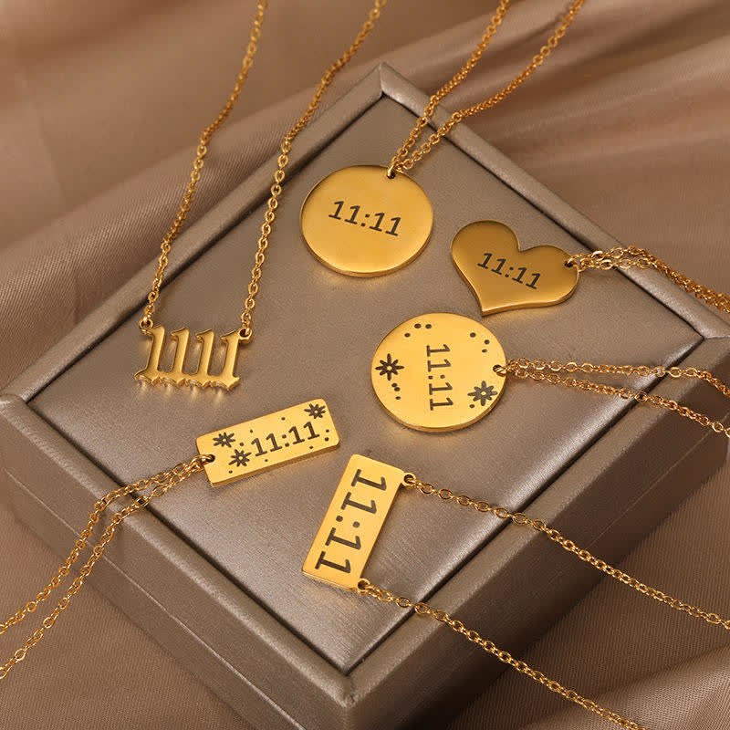 Collier porte-bonheur numéro angélique Olivenorma 11:11