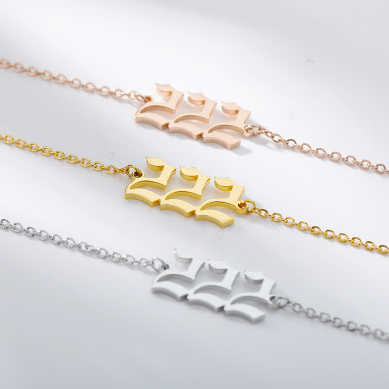 Bracelet de cheville spirituel avec numéro d'ange