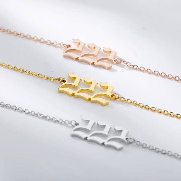 Bracelet de cheville spirituel avec numéro d'ange