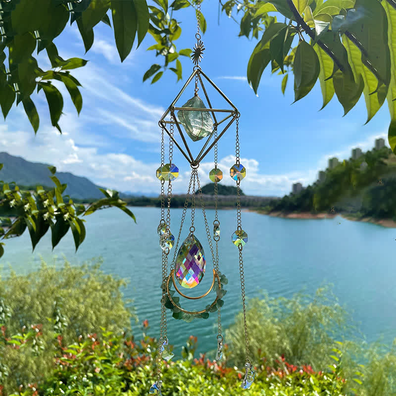 Ornement en pierre précieuse attrape-soleil en cristal Rainbow Maker Olivenorma