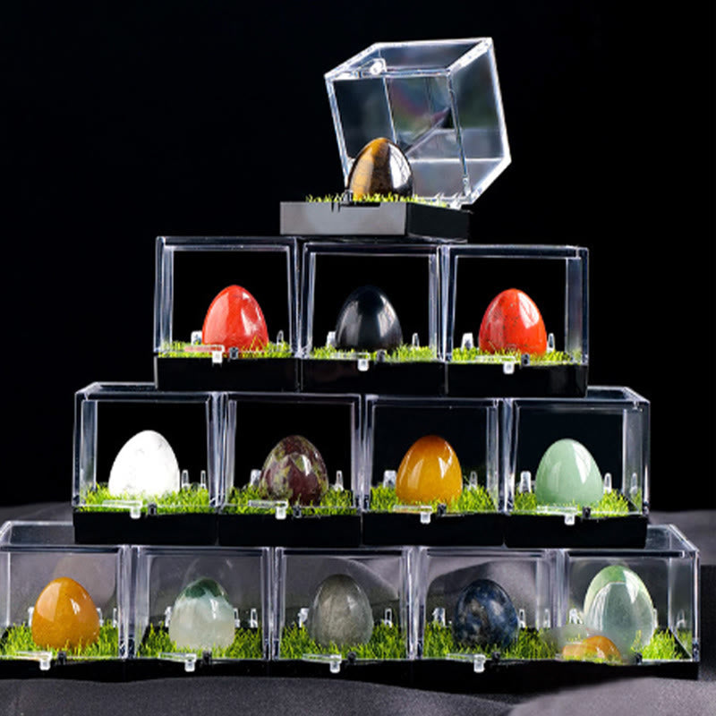 Œuf en cristal naturel brut ornemental Olivenorma