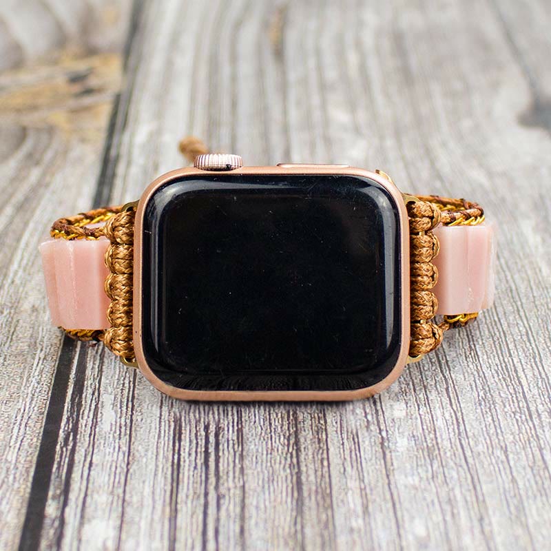 Bracelet Boho en pierre d'opale rose Olivenorma