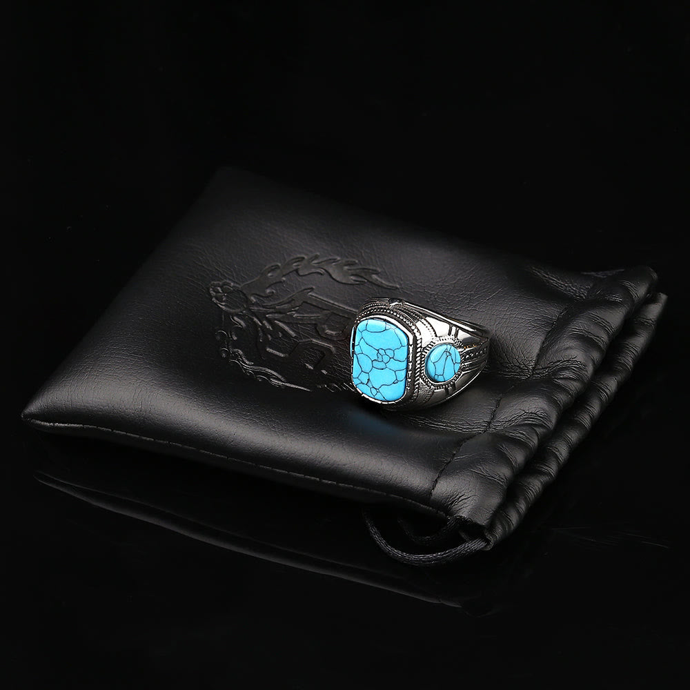 Bague pour homme en turquoise Olivenorma