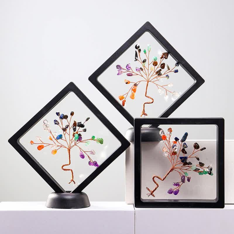 Décoration d'arbre porte-bonheur en cristal de chakra Olivenorma