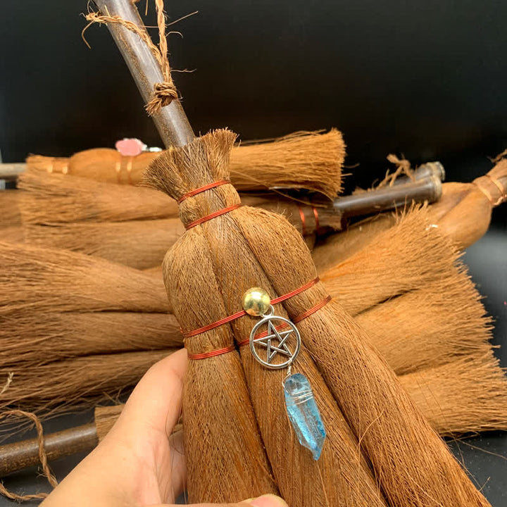 Balai de paille en cristal en forme d'étoile