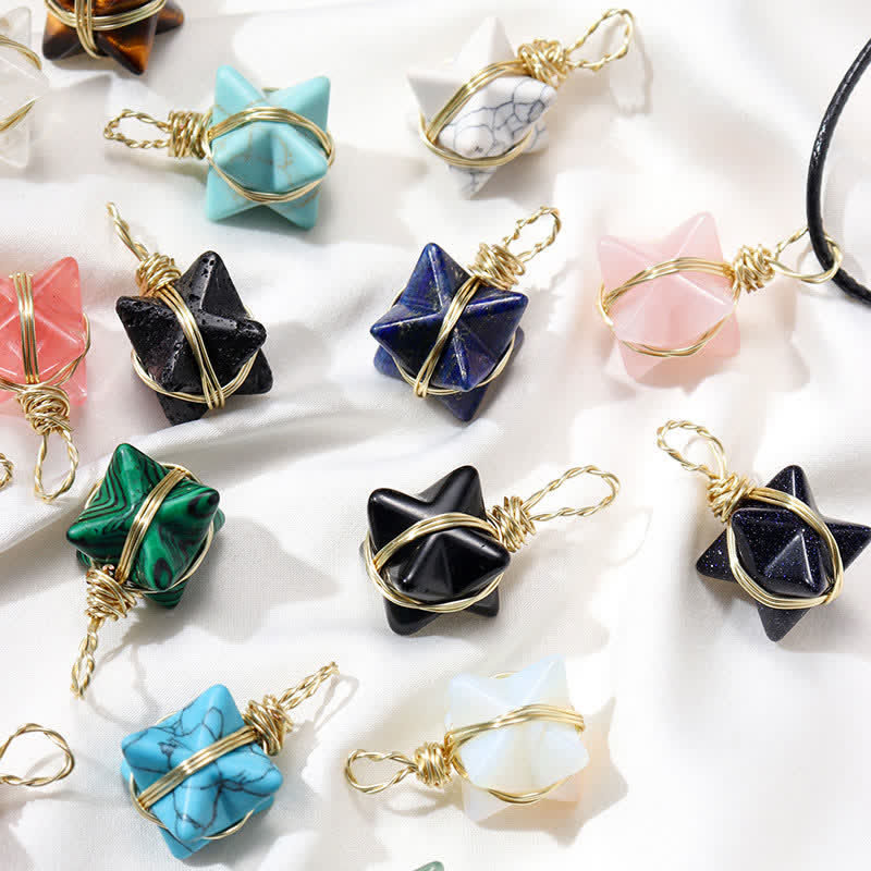 VÉHICULE DE LUMIÈRE DIVINE - Collier Merkaba en cristal