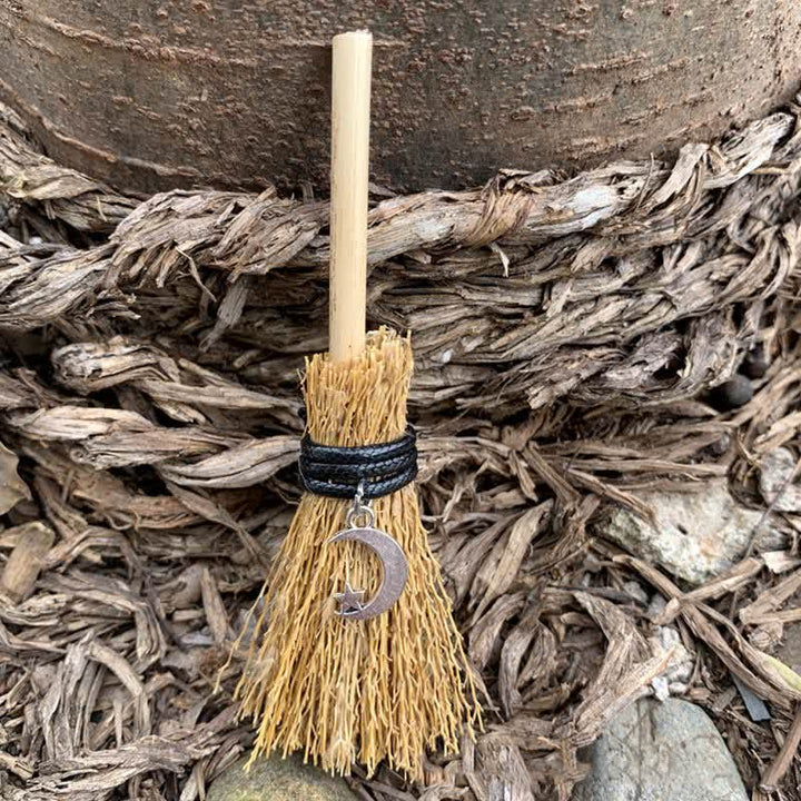 Mini décoration de balai tortue en cristal faite à la main Olivenorma