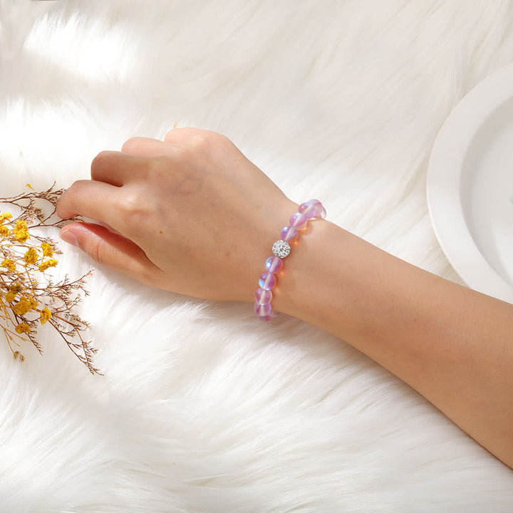 Bracelet Olivenorma en perles de verre et cristal de zircon