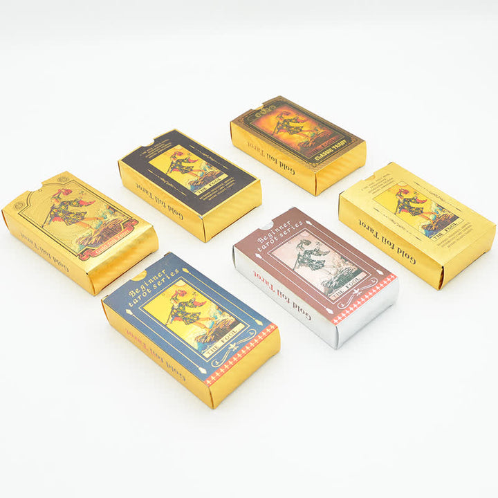 Carte de tarot délicate en feuille d'or Olivenorma