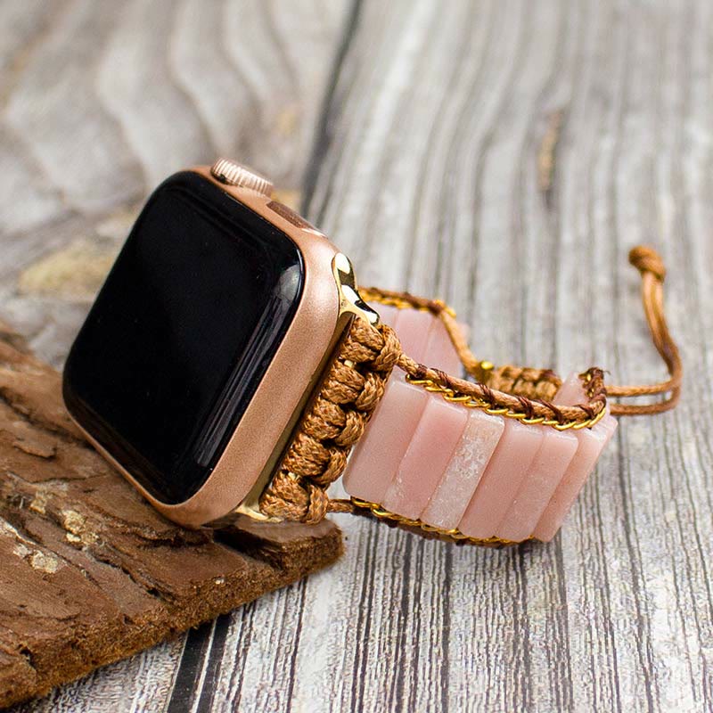 Bracelet Boho en pierre d'opale rose Olivenorma