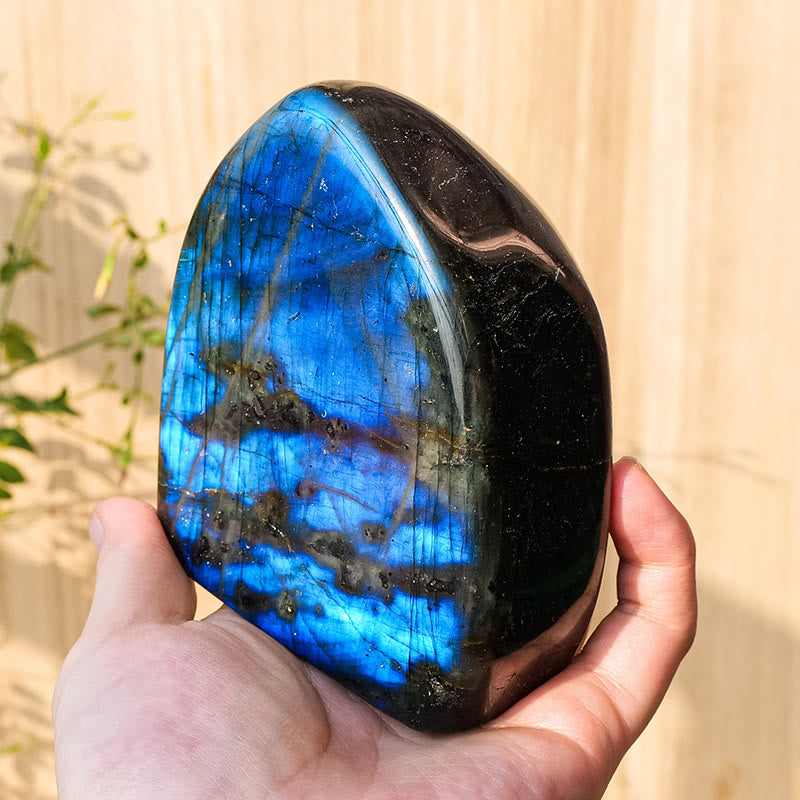 Pierre précieuse de décoration en pierre brute de labradorite naturelle Olivenorma