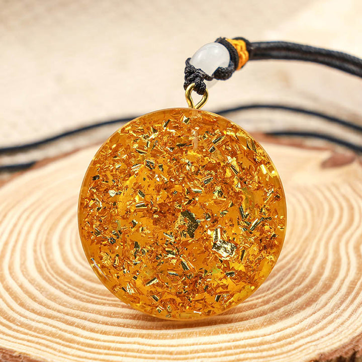 Collier Hamsa de guérison en citrine naturelle Olivenorma